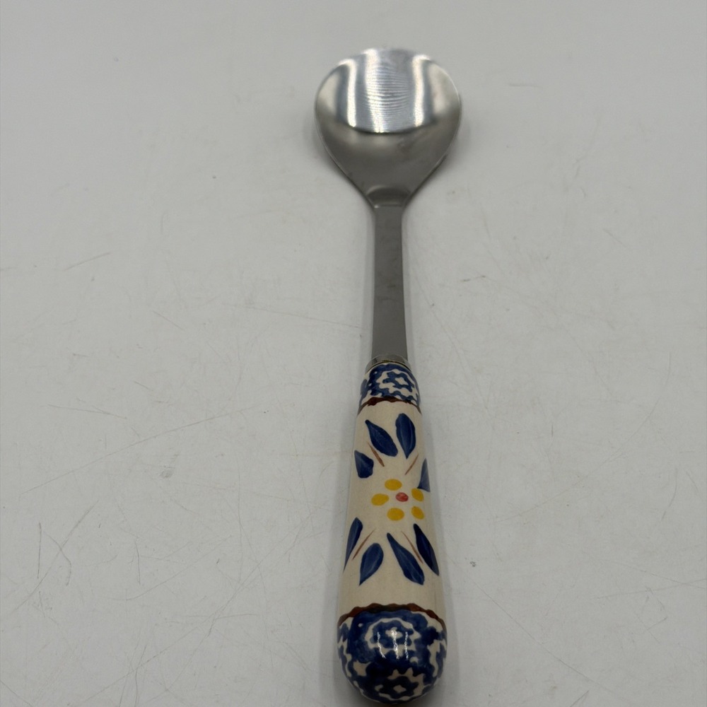 Temptations By Tara Old World Blue Cooking Serving Spoon 12.5"